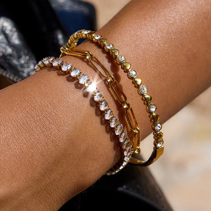 [Topon]Avaria Oval Cut Tennis Bracelet
