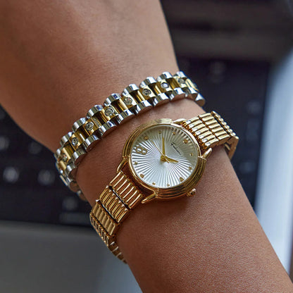 [Topon]Gold Watchband Bracelet