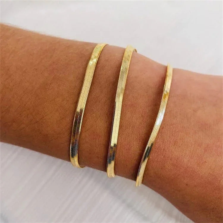 [Topon]Vida Gold Herringbone Bracelet