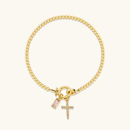 [Topon]Amalia Birthstone Cross Bracelet