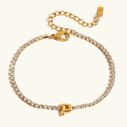 [Topon]Avaria Bubble Letter Tennis Bracelet