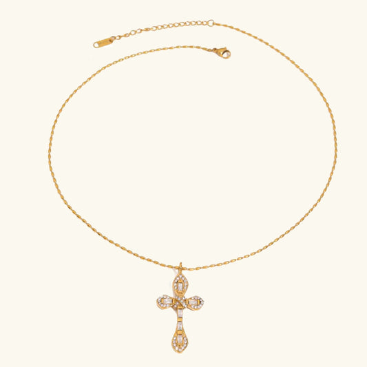 [Topon]Olea Diamond Crucifix