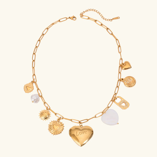 [Topon]Lianne Gold Heart Locket