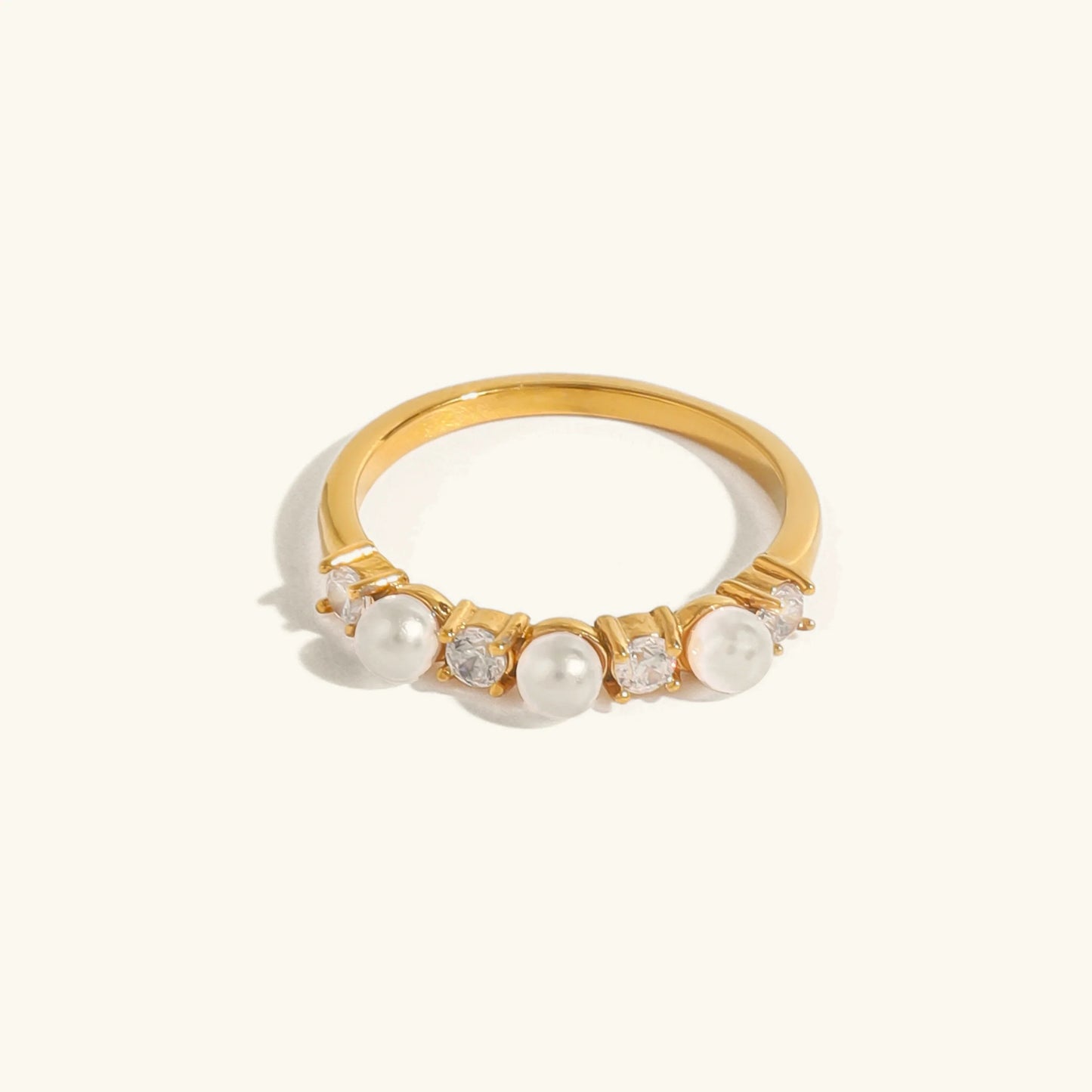 [Topon]Keisha Diamond Pearl Ring