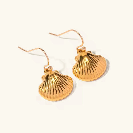 [Topon]Breeze Gold Seashell Earrings