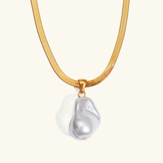 [Topon]Glorietta Herringbone Pearl Necklace