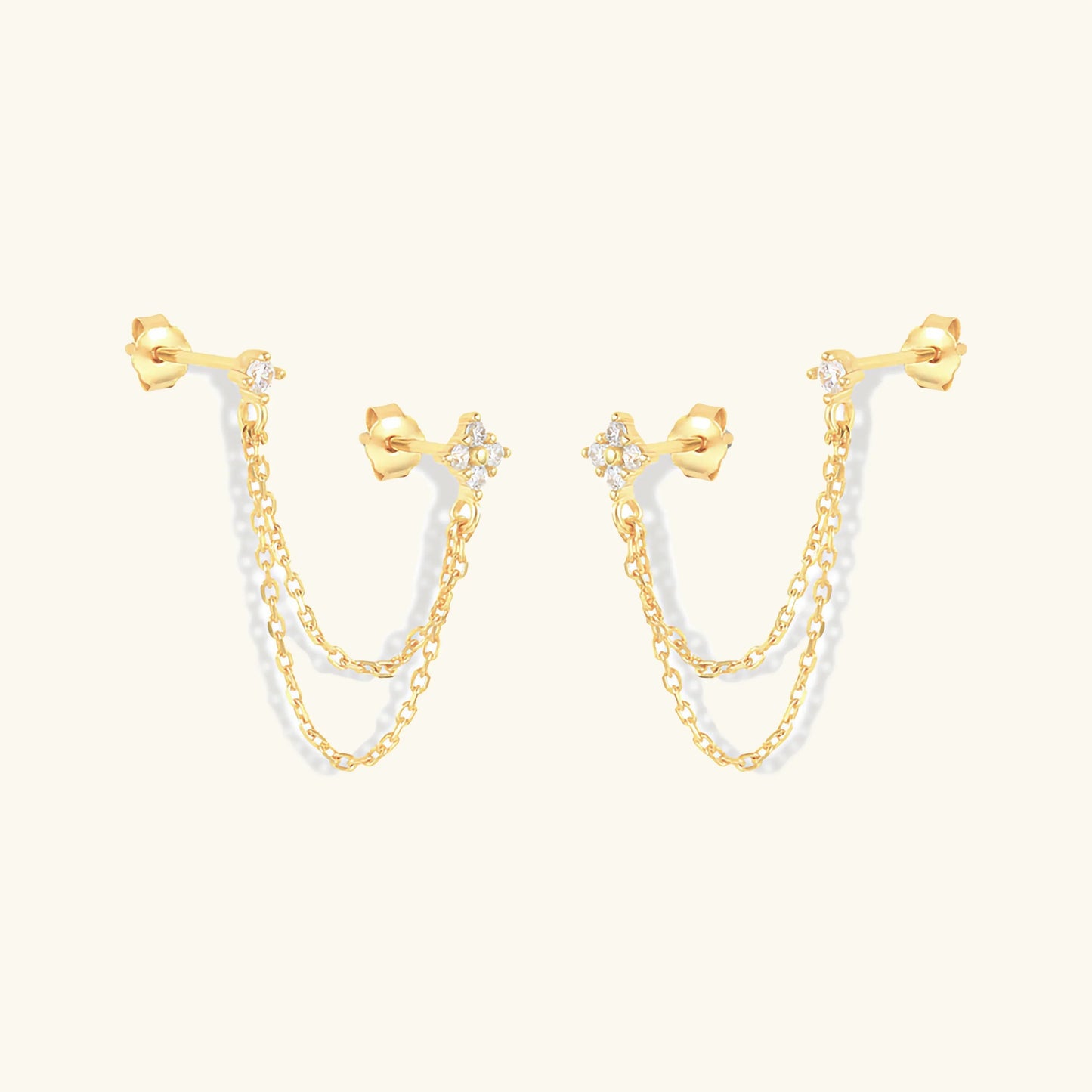 [Topon]Kendall Diamond Chain Stud