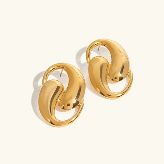 [Topon]Dansley Water Drop Gold Earrings