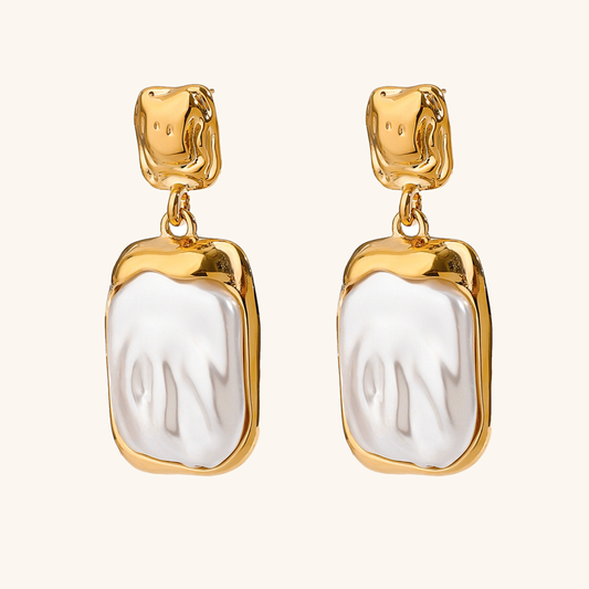 [Topon]Brittany Freshwater Pearl Slate Earrings