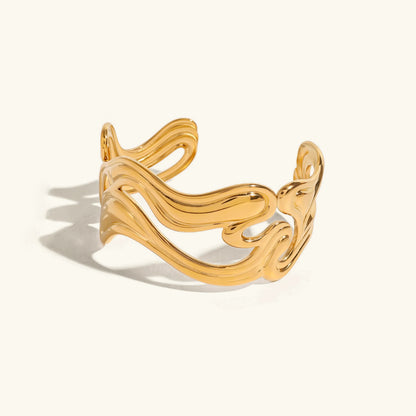 [Topon]Anissa Wavy Gold Bracelet
