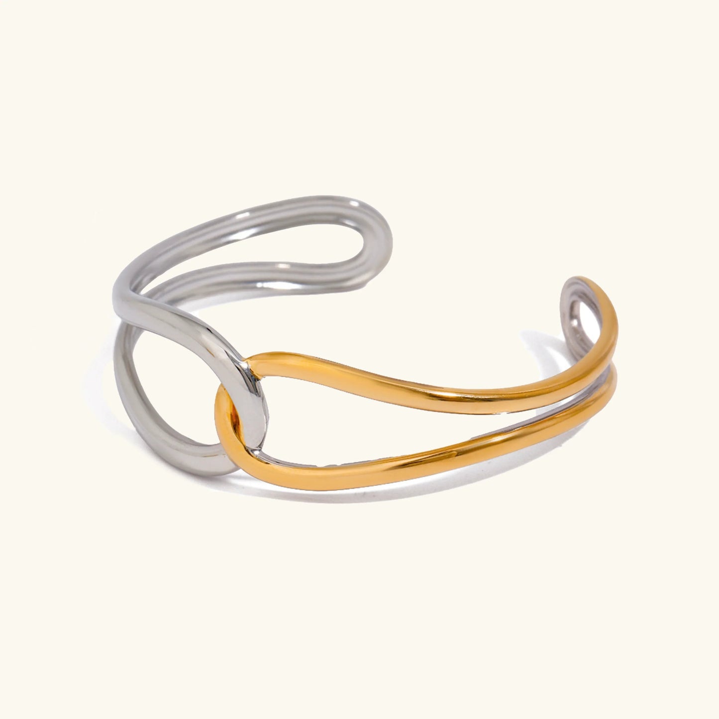 [Topon]Noria Two Tone Gold Bangle