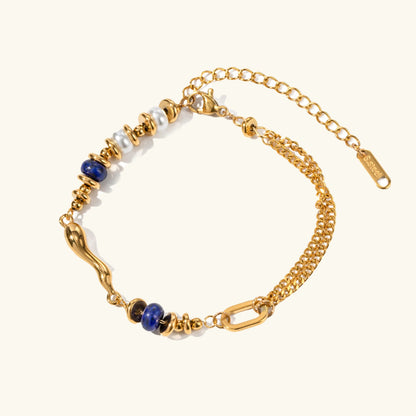 [Topon]Quintessa Layered Chain Pearl Bracelet