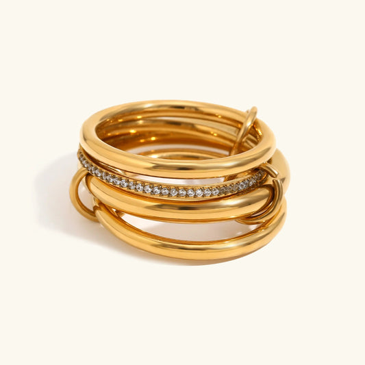 [Topon]Christabel Diamond Ring Stack