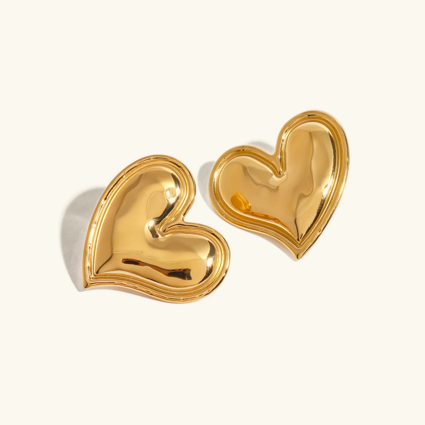 [Topon]Liora Gold Heart Earrings