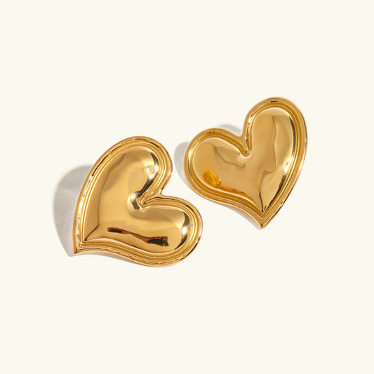 [Topon]Liora Gold Heart Earrings