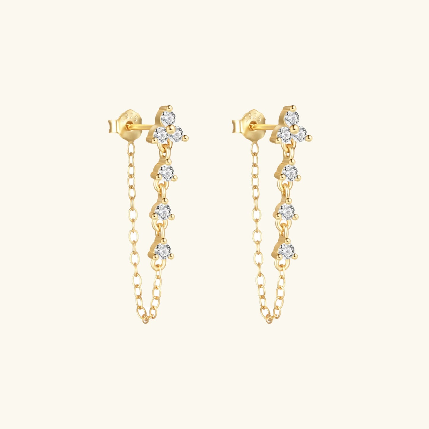 [Topon]Daniella Diamond Chain Stud