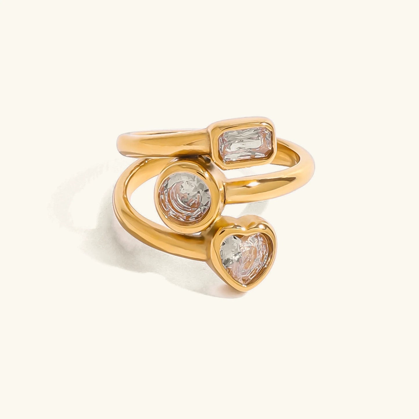 [Topon]Amelina Layered Diamond Ring