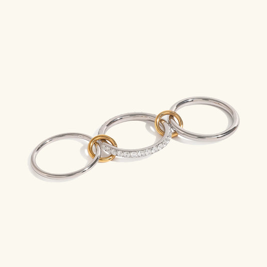 [Topon]Desiree Stacked Diamond Ring