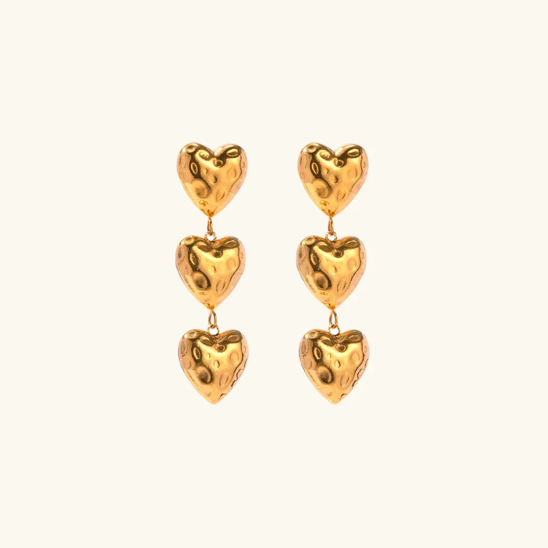 [Topon]Heather Heart Gold Earrings
