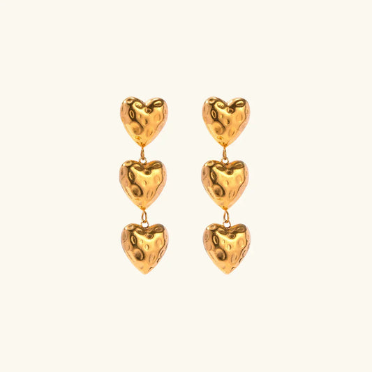[Topon]Heather Heart Gold Earrings