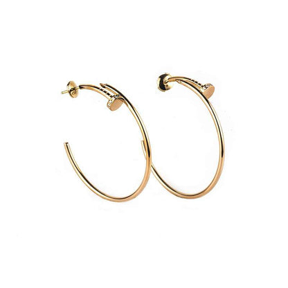 [Topon Jewelry]JUSTE EARRINGS GOLD DIAMONDS 1.8MM