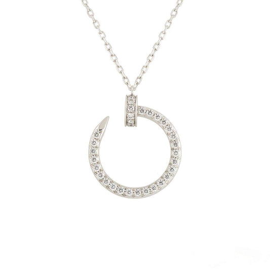 [Topon Jewelry]JUSTE NECKLACE SILVER DIAMONDS