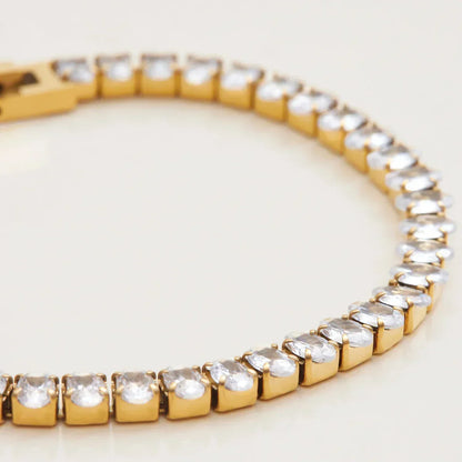 [Topon]Avaria Oval Cut Tennis Bracelet