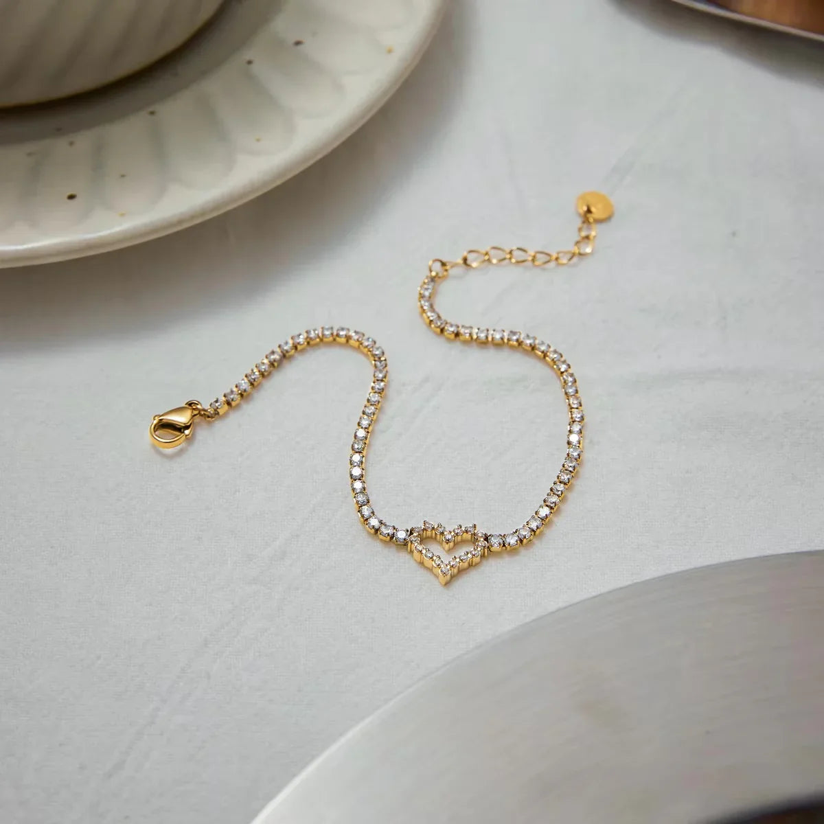 [Topon]Patrice Diamond Heart Bracelet