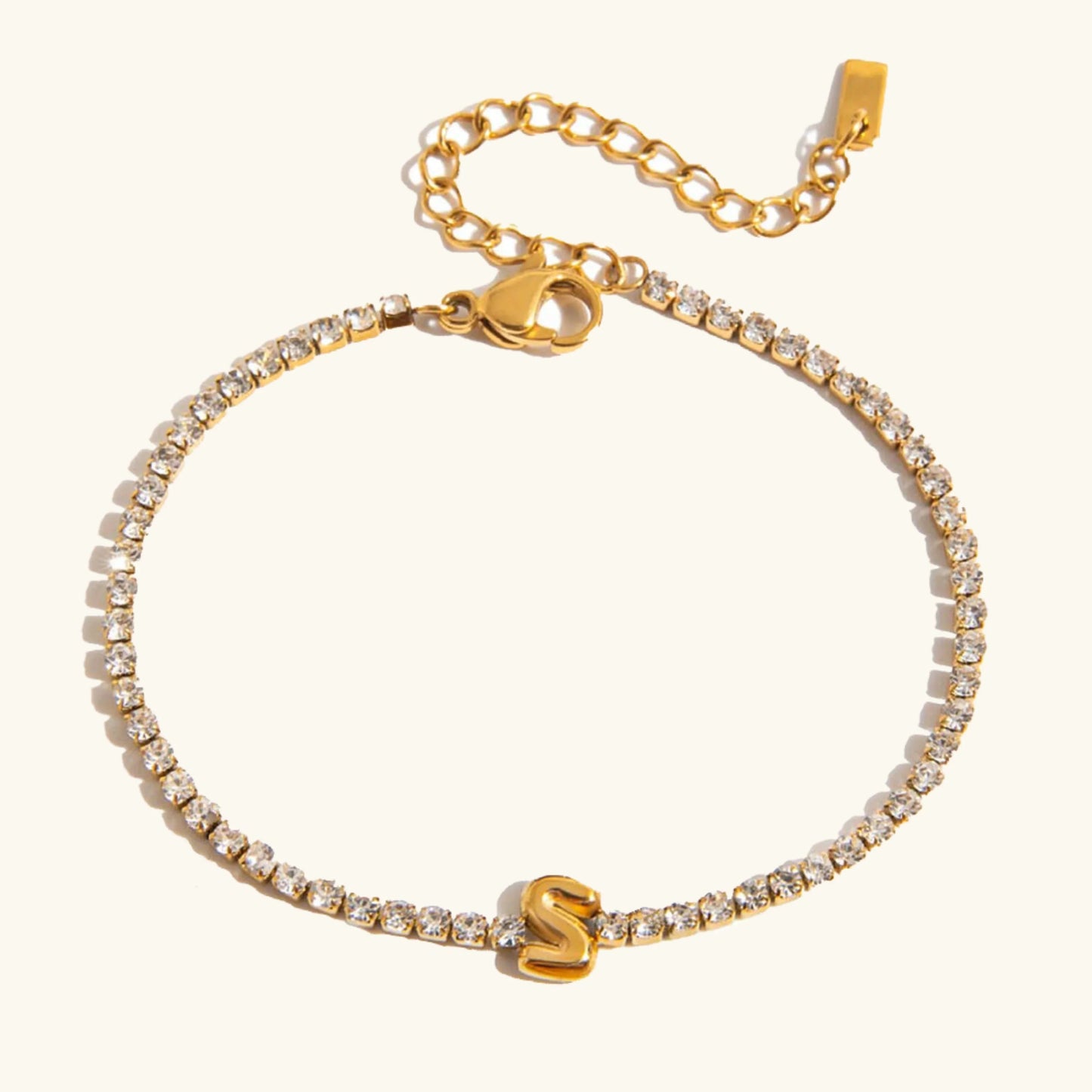 [Topon]Avaria Bubble Letter Tennis Bracelet