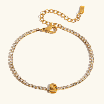 [Topon]Avaria Bubble Letter Tennis Bracelet