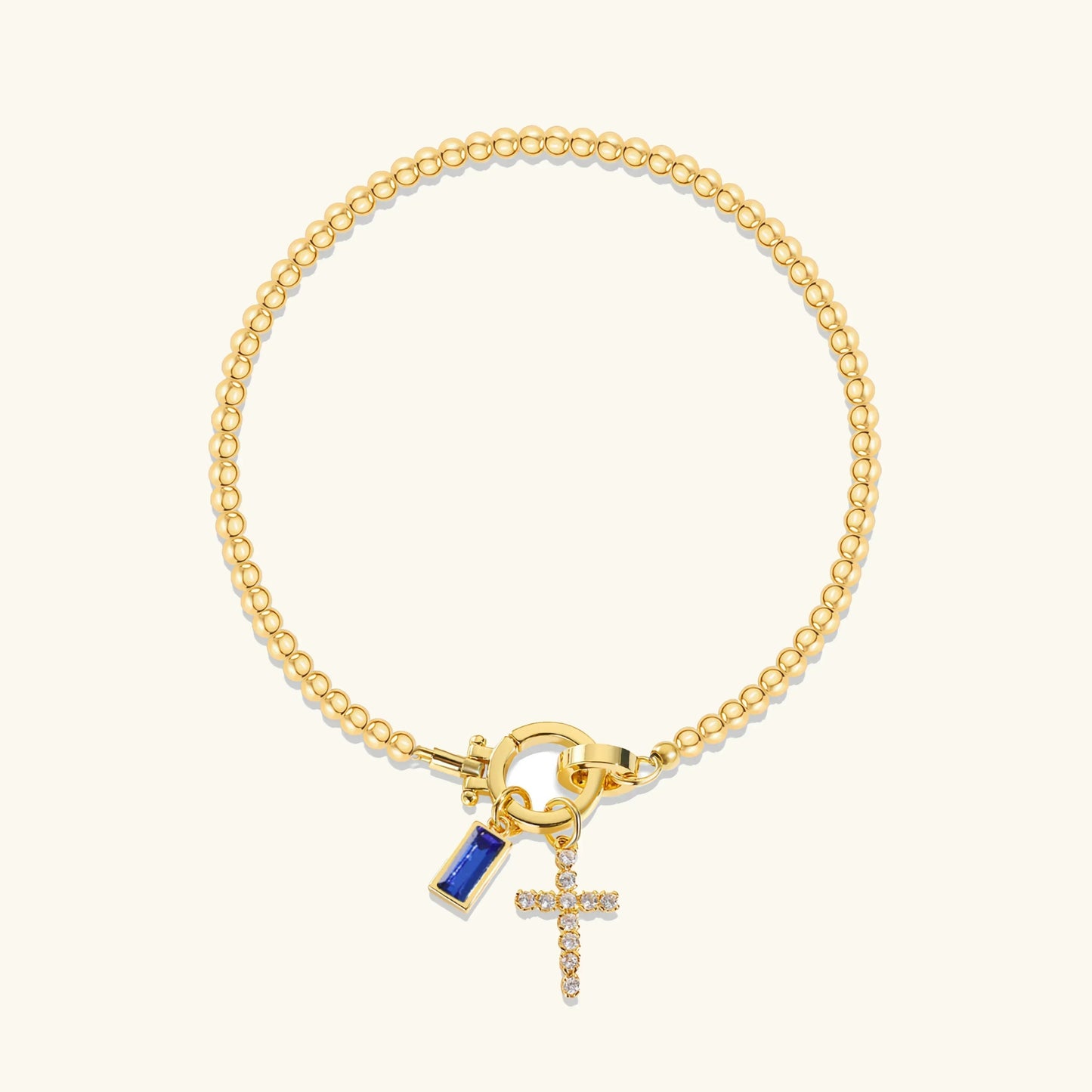 [Topon]Amalia Birthstone Cross Bracelet