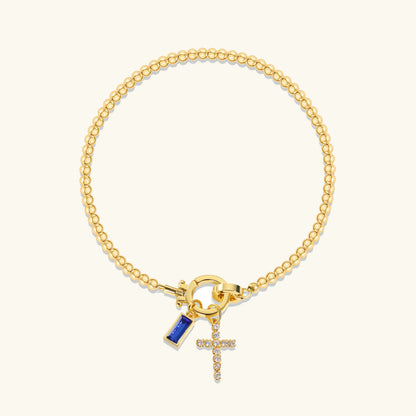 [Topon]Amalia Birthstone Cross Bracelet