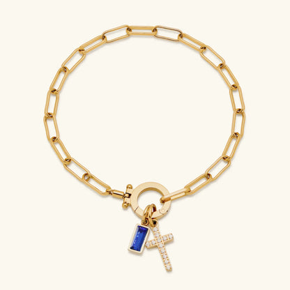 [Topon]Annabella Birthstone Cross Bracelet