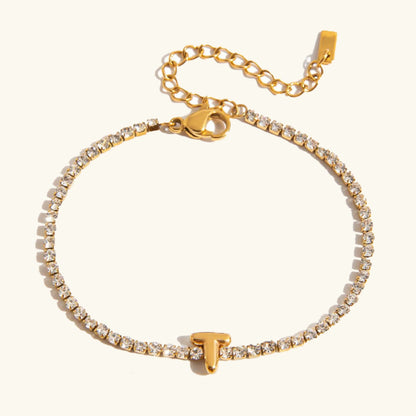 [Topon]Avaria Bubble Letter Tennis Bracelet