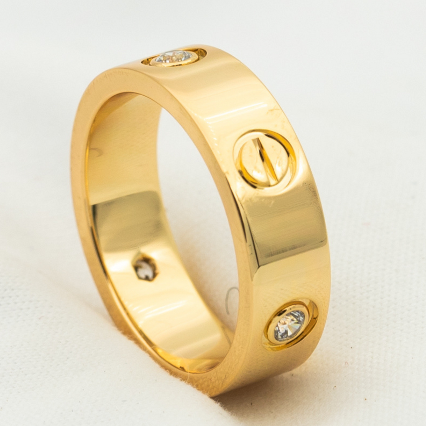 [Topon]LOVE RING 5.5MM 3 DIAMONDS PINK GOLD