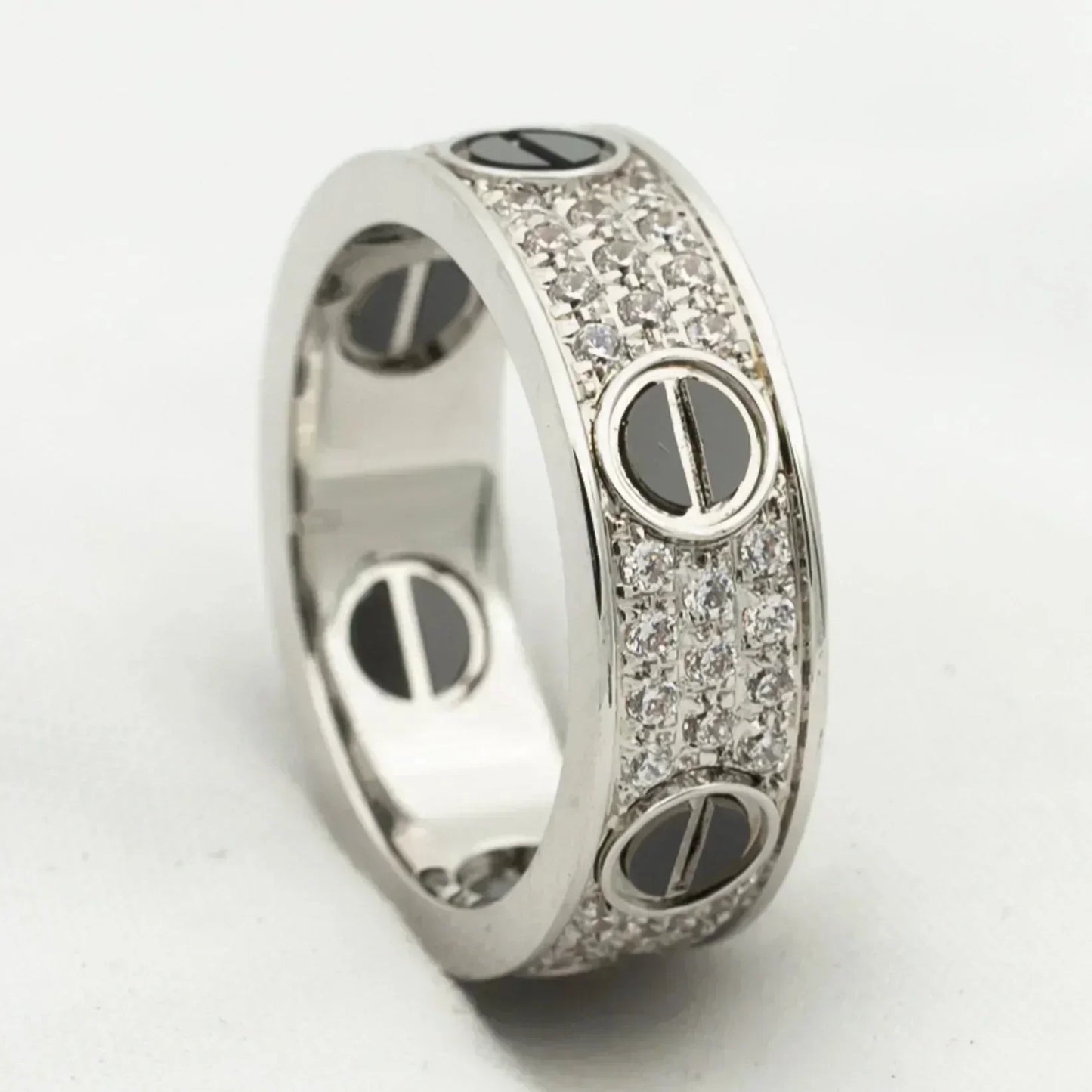 [Topon]LOVE RING 5.5MM DIAMONDS PAVED CERAMIC