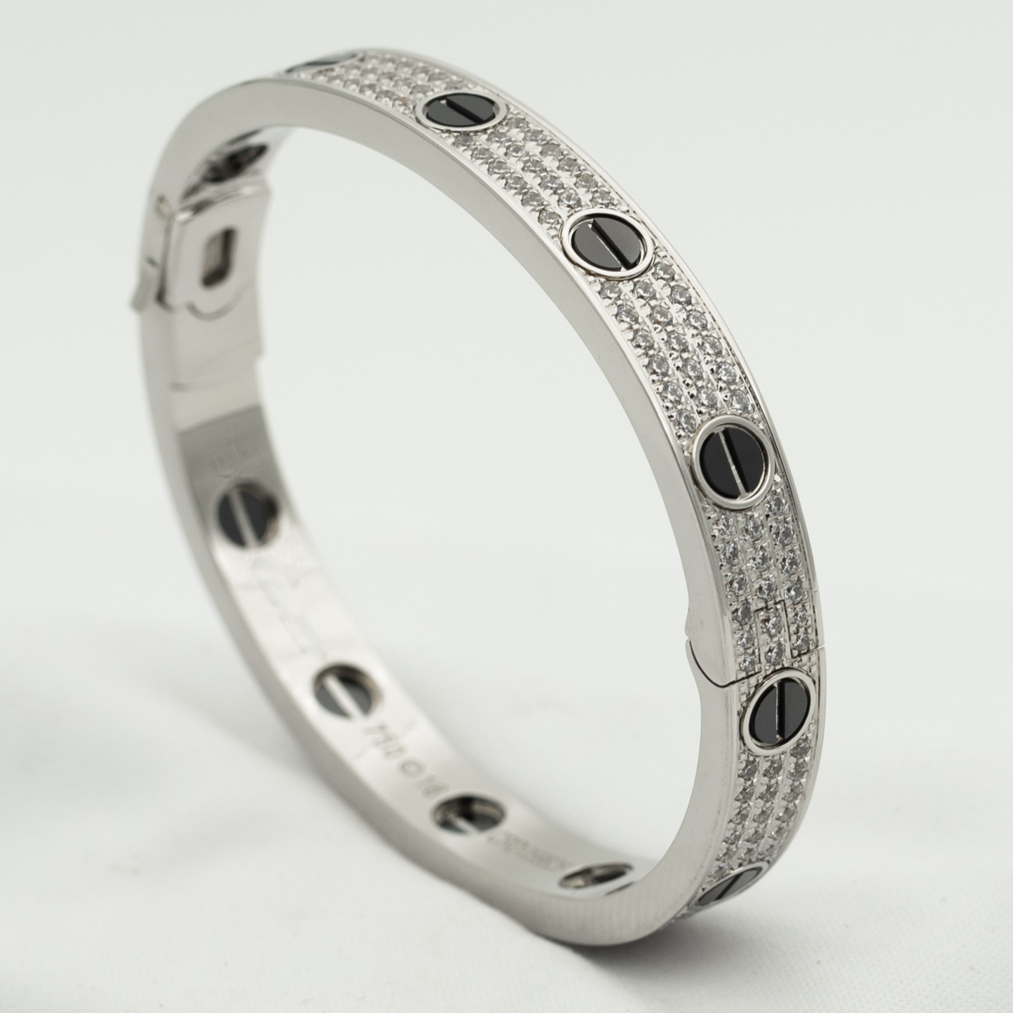 [Topon Jewelry]LOVE BRACELET 6.1MM DIAMOND-PAVED CERAMIC