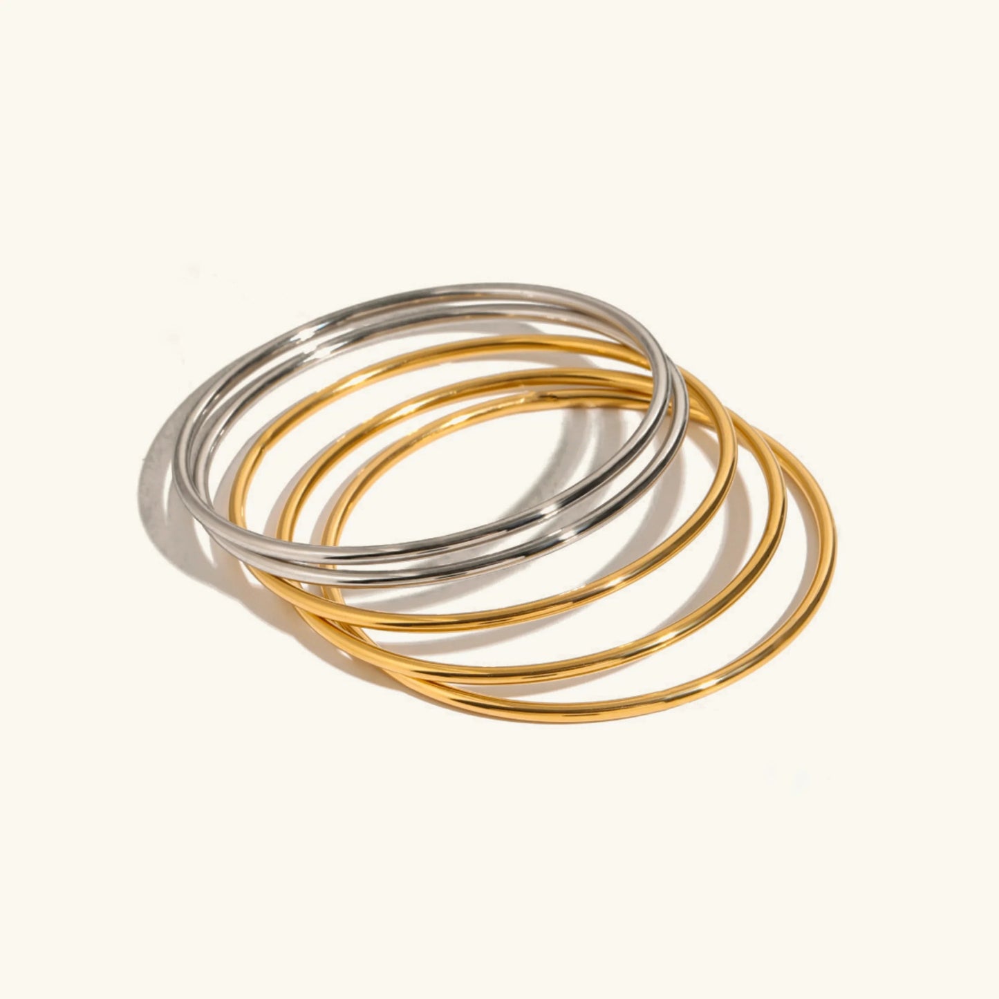 [Topon]Shannon Gold Bangle Set