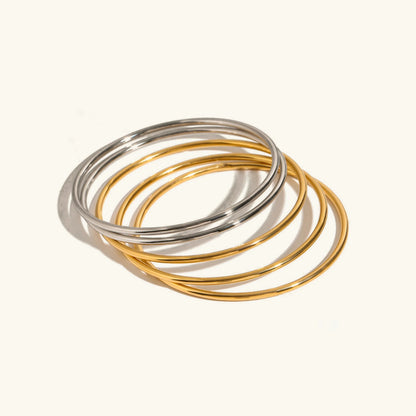 [Topon]Shannon Gold Bangle Set