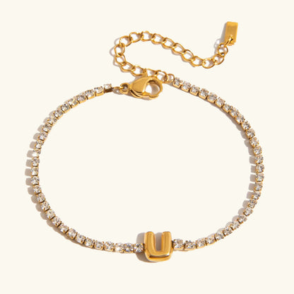 [Topon]Avaria Bubble Letter Tennis Bracelet