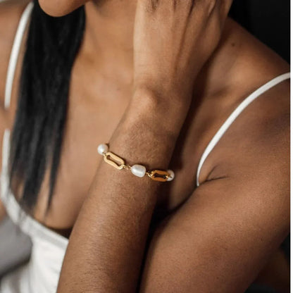 [Topon]Janna Pearl Chain Bracelet