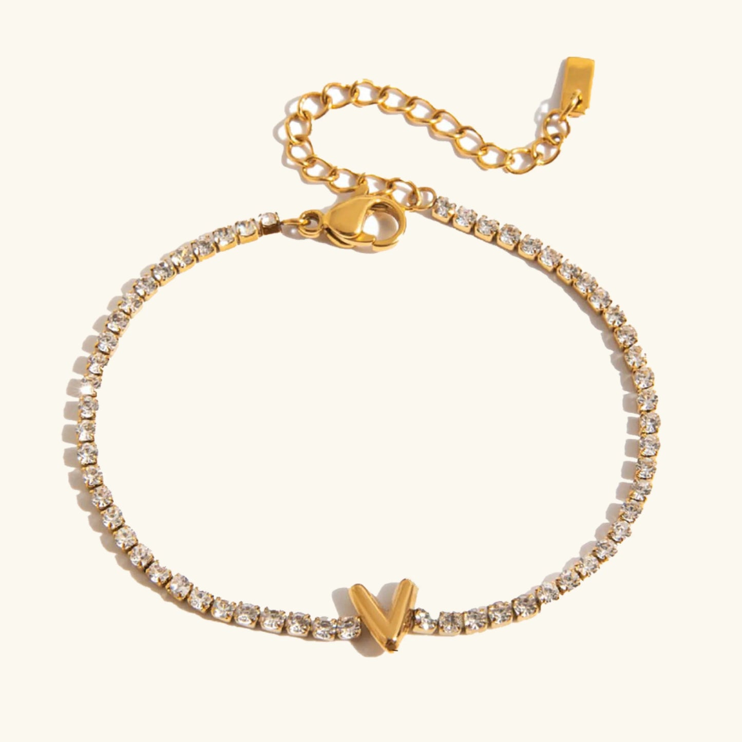 [Topon]Avaria Bubble Letter Tennis Bracelet