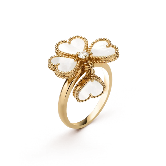[Topon]SWEET CLOVER WHITE MOP RING