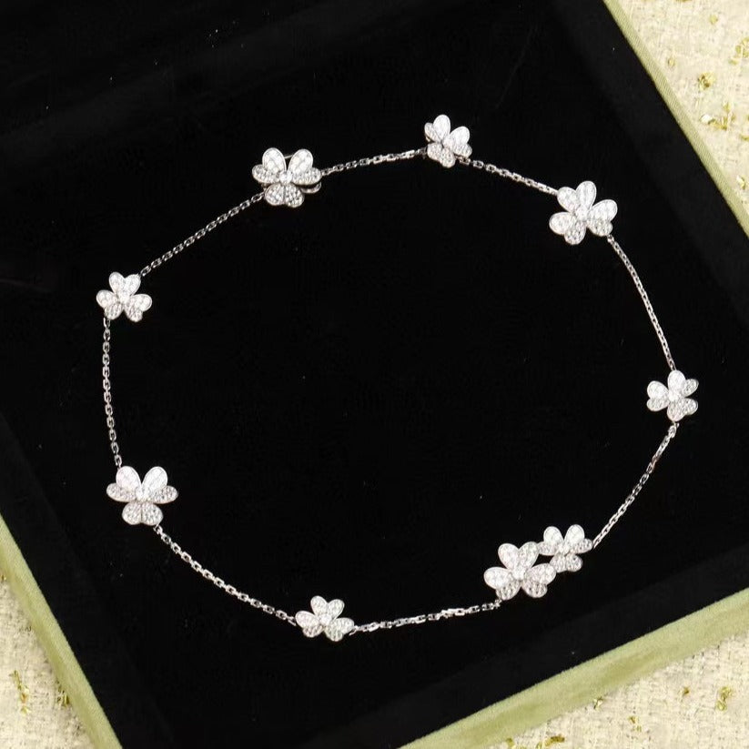 [Topon Jewelry]FRIVOLE SILVER 9 FLOWERS NECKLACE