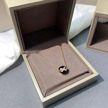 [Topon Jewelry]JEUX DE ROSE GOLD DIAMOND NECKLACE