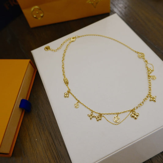 [Topon]BLOOMING SUPPLE NECKLACE BRASS