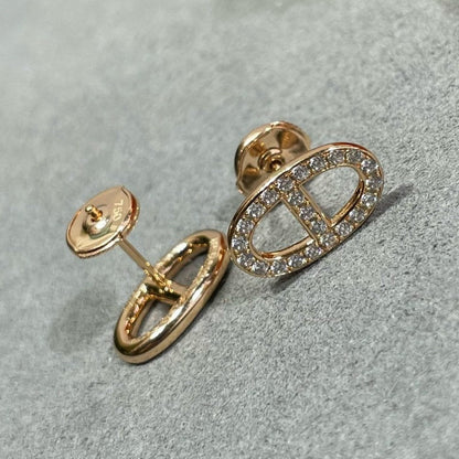 [Topon Jewelry]HM FULL DIAMOND PIG NOSE STUD EARRINGS