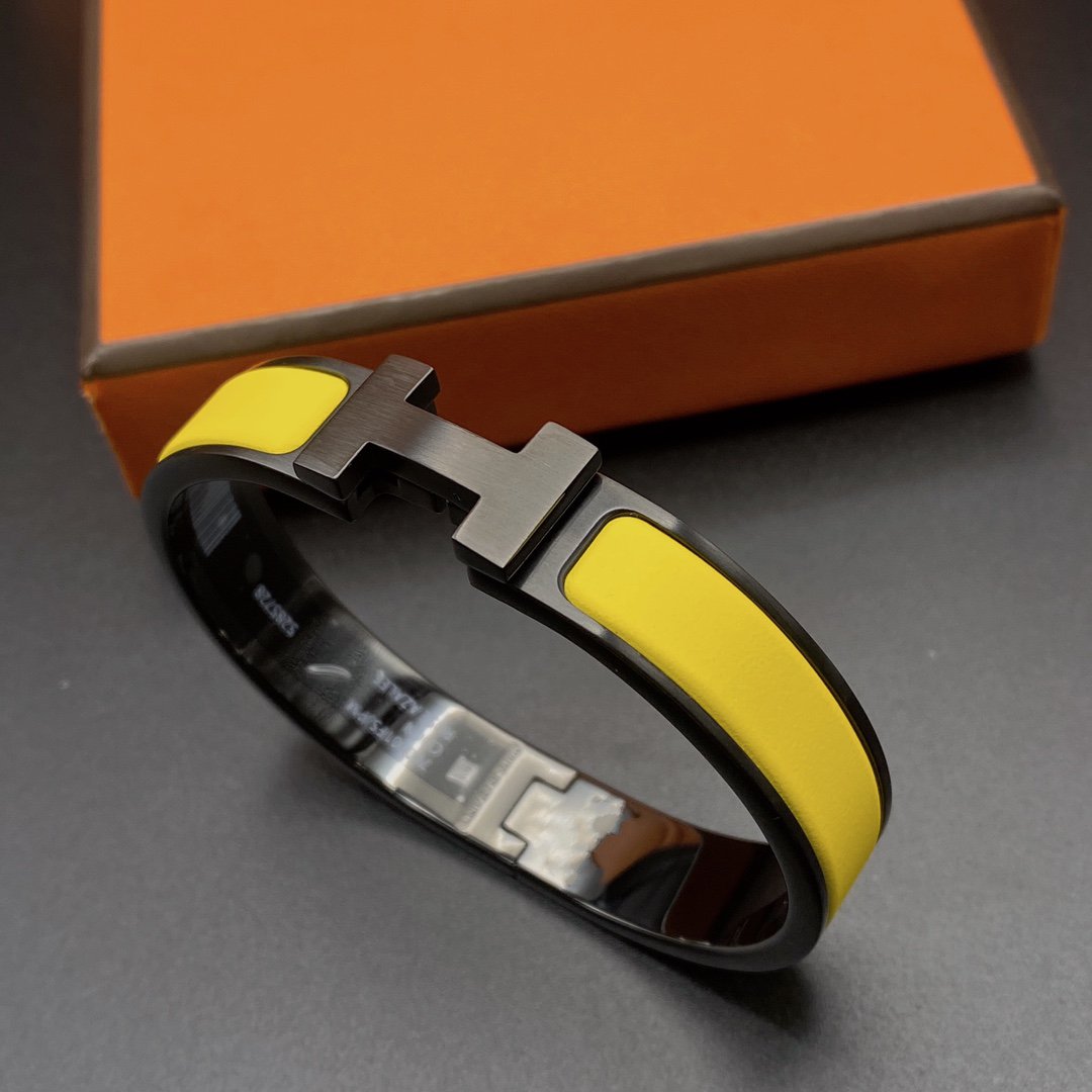 [Topon Jewelry]CLIC HM SO BLACK YELLOW BRACELET