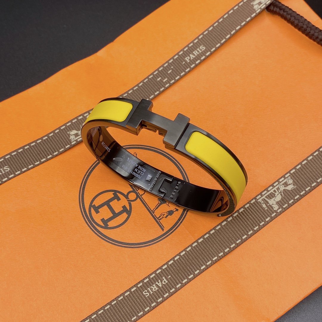 [Topon Jewelry]CLIC HM SO BLACK YELLOW BRACELET