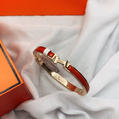 [Topon Jewelry]CLASSIC HM CLIC RED 8MM ENAMEL BRACELET